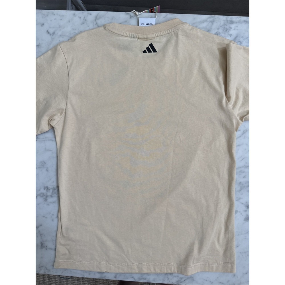 Adidas Women's Farm Hoodie JL8614 Size XS T Shirt Beige Butterfly - Picture 8 of 8